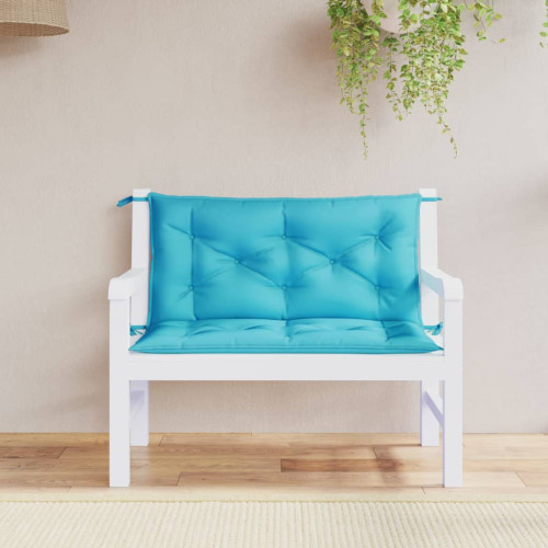 vidaXL Bänkdynor 2 st turkos 100x50x7 cm tyg