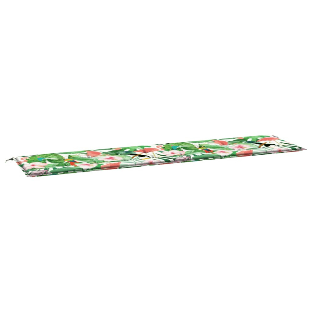 Produktbild för Bänkdyna för trädgården flerfärgad 200x50x3 cm tyg