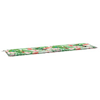 Produktbild för Bänkdyna för trädgården flerfärgad 200x50x3 cm tyg