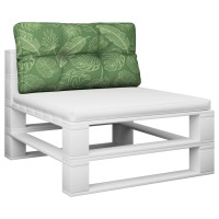 Produktbild för Palldyna bladmönster 70x40x12 cm tyg