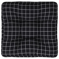 Produktbild för Palldyna svartrutig 50x50x12 cm tyg