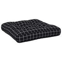 Produktbild för Palldyna svartrutig 50x50x12 cm tyg
