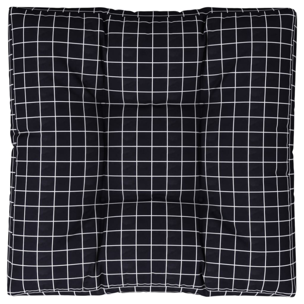 Produktbild för Palldyna svartrutig 70x70x12 cm tyg