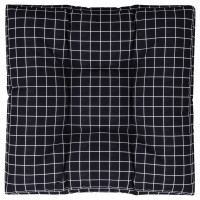 Produktbild för Palldyna svartrutig 70x70x12 cm tyg