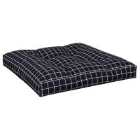 Produktbild för Palldyna svartrutig 70x70x12 cm tyg