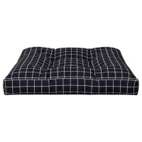 Produktbild för Palldyna svartrutig 70x70x12 cm tyg