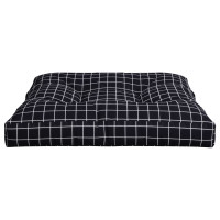 Produktbild för Palldyna svartrutig 70x70x12 cm tyg