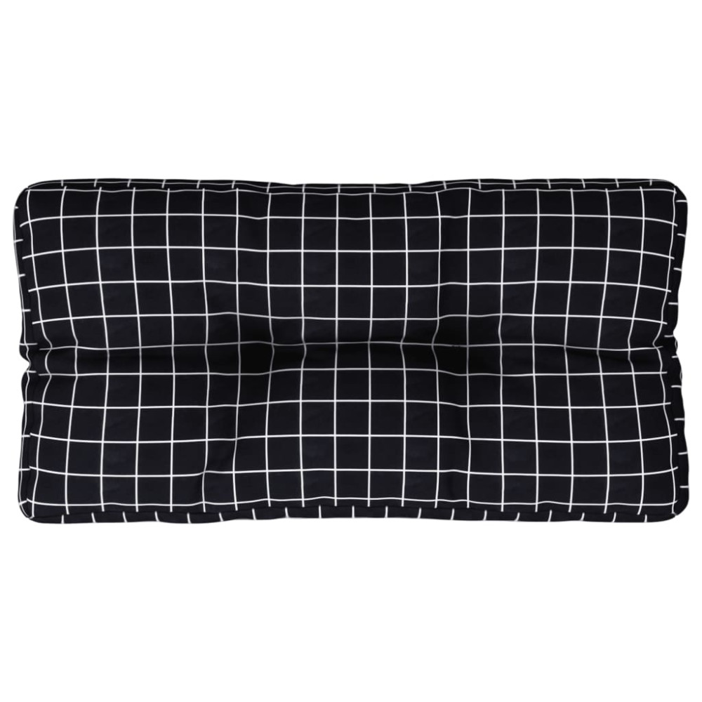 Produktbild för Palldyna svartrutig 70x40x12 cm tyg