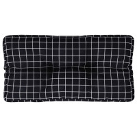 Produktbild för Palldyna svartrutig 70x40x12 cm tyg