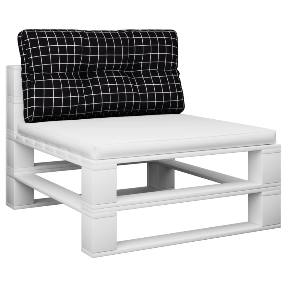 Produktbild för Palldyna svartrutig 70x40x12 cm tyg
