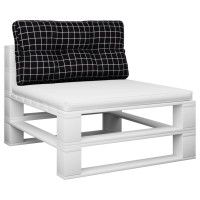 Produktbild för Palldyna svartrutig 70x40x12 cm tyg