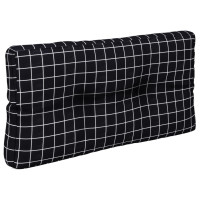 Produktbild för Palldyna svartrutig 70x40x12 cm tyg