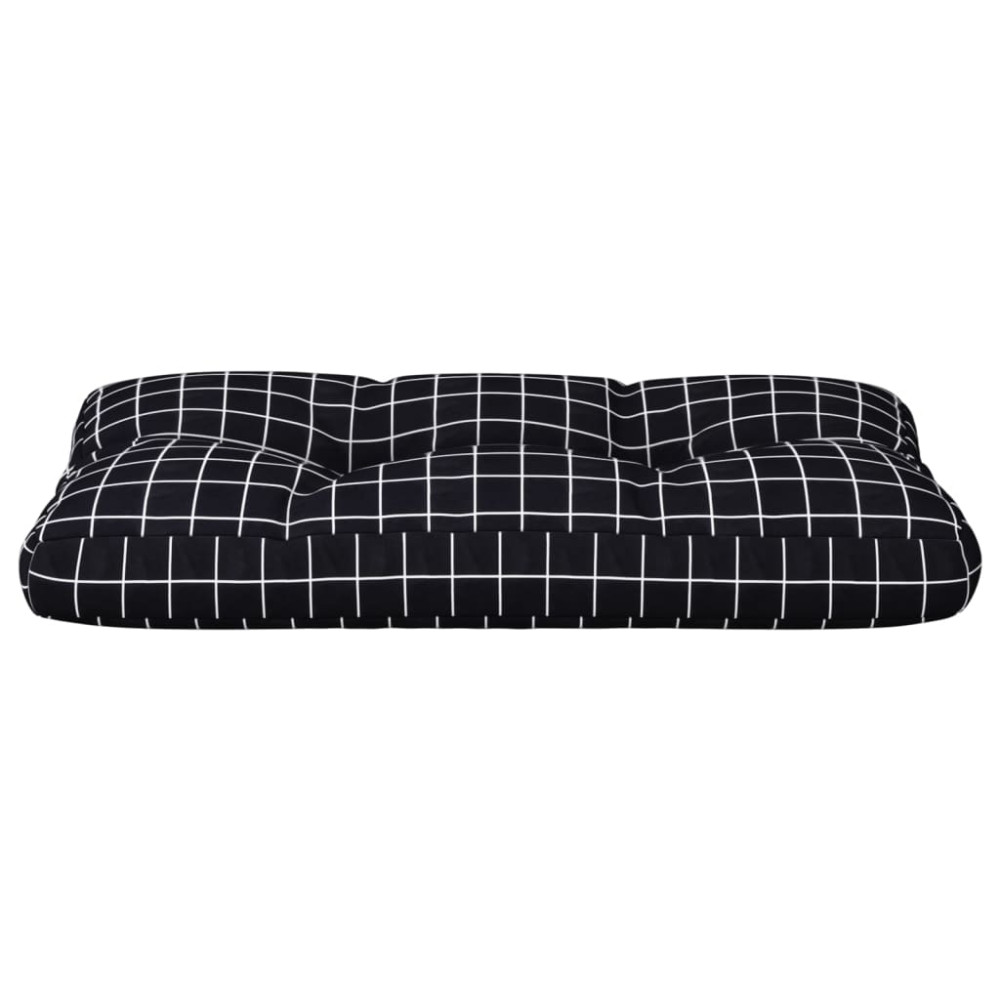Produktbild för Palldyna svartrutig 70x40x12 cm tyg