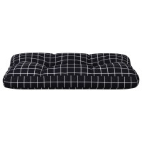 Produktbild för Palldyna svartrutig 70x40x12 cm tyg