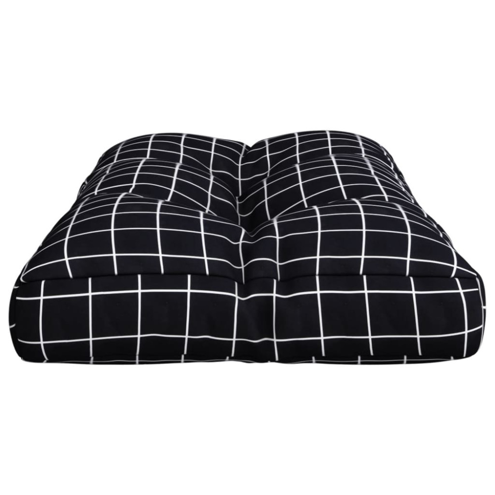 Produktbild för Palldyna svartrutig 70x40x12 cm tyg