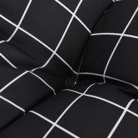 Produktbild för Palldyna svartrutig 70x40x12 cm tyg
