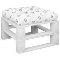 Produktbild för Dyna för pallsoffa bladmönster 60x61,5x10 cm Oxford-tyg