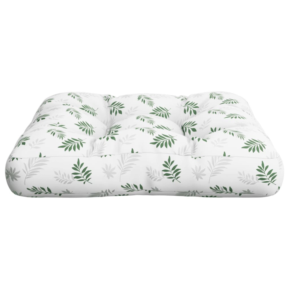 Produktbild för Dyna för pallsoffa bladmönster 60x61,5x10 cm Oxford-tyg
