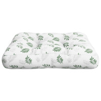 Produktbild för Dyna för pallsoffa bladmönster 60x61,5x10 cm Oxford-tyg