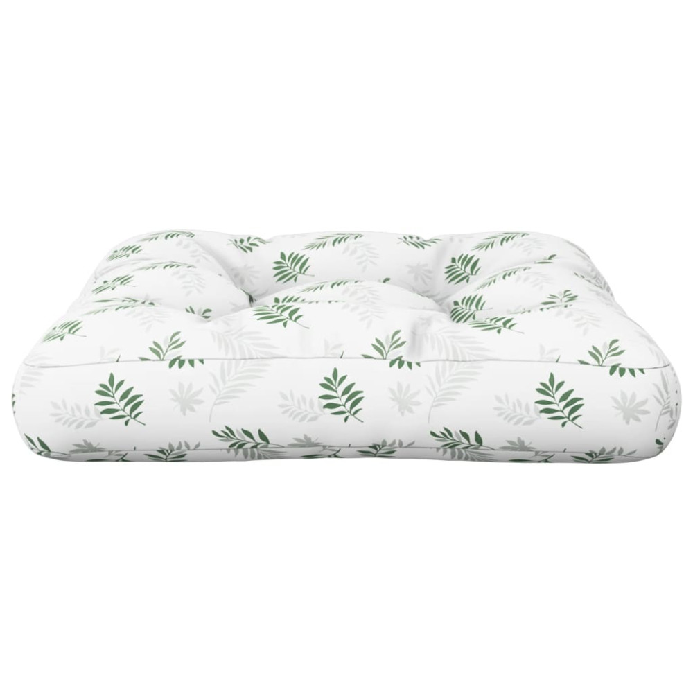 Produktbild för Dyna för pallsoffa bladmönster 60x61,5x10 cm Oxford-tyg