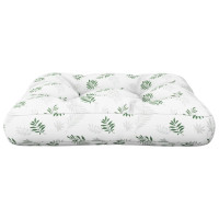 Produktbild för Dyna för pallsoffa bladmönster 60x61,5x10 cm Oxford-tyg