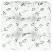 Produktbild för Dyna för pallsoffa bladmönster 60x61,5x10 cm Oxford-tyg