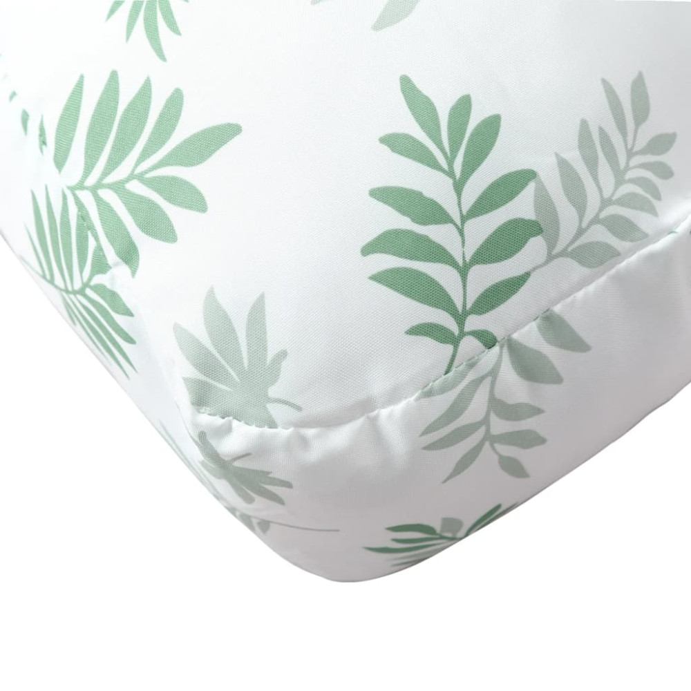 Produktbild för Dyna för pallsoffa bladmönster 60x61,5x10 cm Oxford-tyg