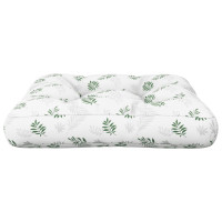 Produktbild för Palldyna bladmönster 58x58x10 cm oxfordtyg