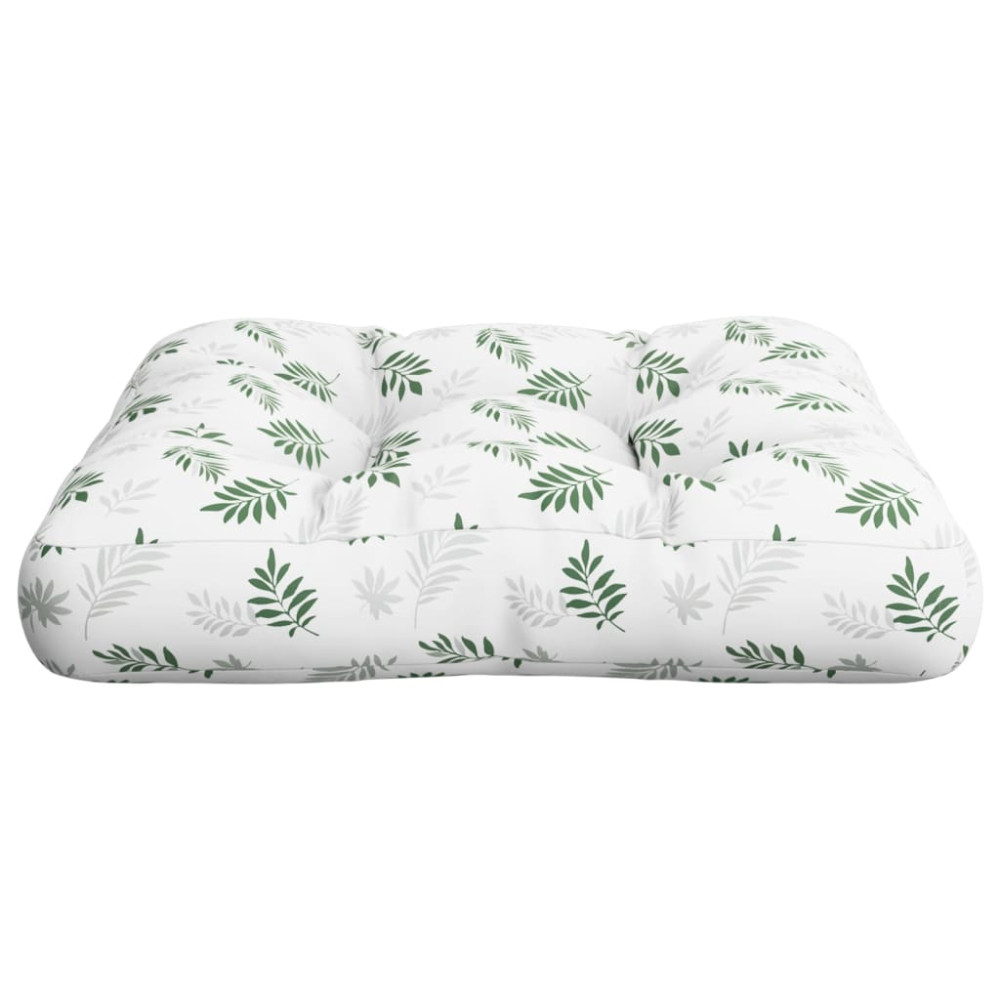Produktbild för Palldyna bladmönster 58x58x10 cm oxfordtyg