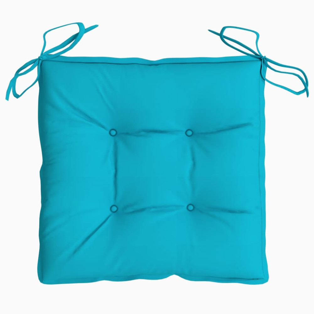 Produktbild för Stolsdynor 6 st turkos 40x40x7 cm tyg