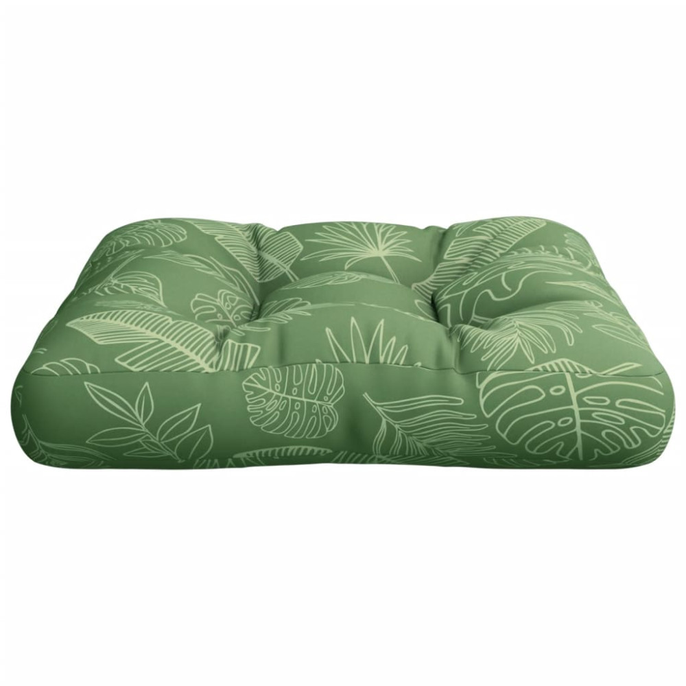 Produktbild för Palldyna bladmönster 58x58x10 cm oxfordtyg