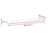 Produktbild för Bänkdyna för trädgården svartrutig 200x50x3 cm tyg