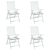 Produktbild för Stolsdynor 4 st bladmönster 40x40x4 cm tyg