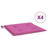 Produktbild för Stolsdynor 2 st rosa 40x40x3 cm tyg