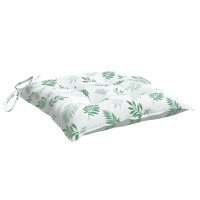 Produktbild för Stolsdynor 2 st bladmönster 50x50x7 cm oxfordtyg