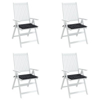 Produktbild för Stolsdynor 4 st svartrutig 40x40x4 cm tyg