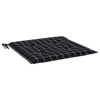 Produktbild för Stolsdynor 6 st svartrutig 50x50x4 cm tyg