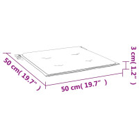 Produktbild för Stolsdynor 6 st bladmönster 50x50x3 cm tyg