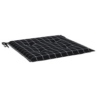 Produktbild för Stolsdynor 6 st svartrutig 40x40x4 cm tyg
