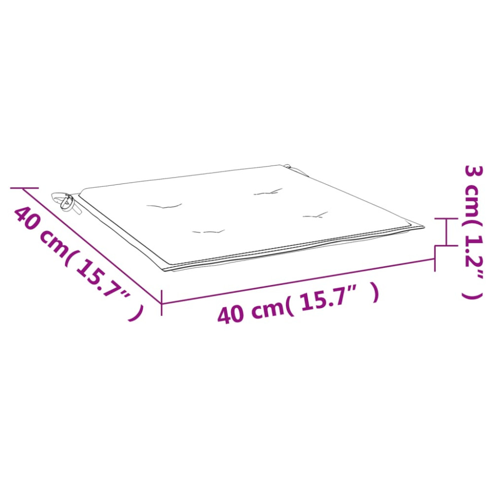 Produktbild för Stolsdynor 6 st svartrutig 40x40x4 cm tyg
