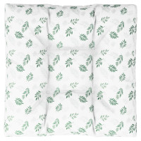 Produktbild för Palldyna bladmönster 80x80x12 cm tyg