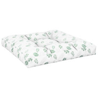 Produktbild för Palldyna bladmönster 80x80x12 cm tyg