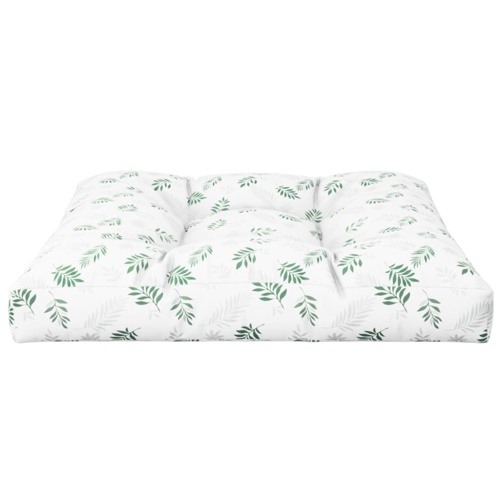 Produktbild för Palldyna bladmönster 80x80x12 cm tyg