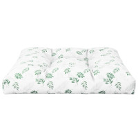 Produktbild för Palldyna bladmönster 80x80x12 cm tyg