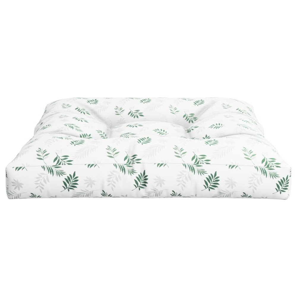 Produktbild för Palldyna bladmönster 80x80x12 cm tyg