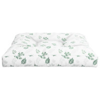 Produktbild för Palldyna bladmönster 80x80x12 cm tyg
