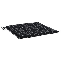 Produktbild för Stolsdynor 4 st svartrutig 50x50x4 cm tyg