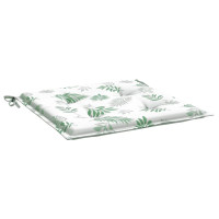 Produktbild för Stolsdynor 6 st bladmönster 40x40x4 cm tyg