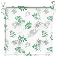 Produktbild för Stolsdynor 6 st bladmönster 40x40x4 cm tyg