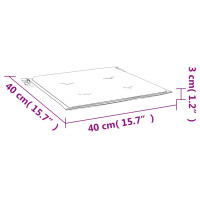 Produktbild för Stolsdynor 6 st rosa 40x40x3 cm tyg